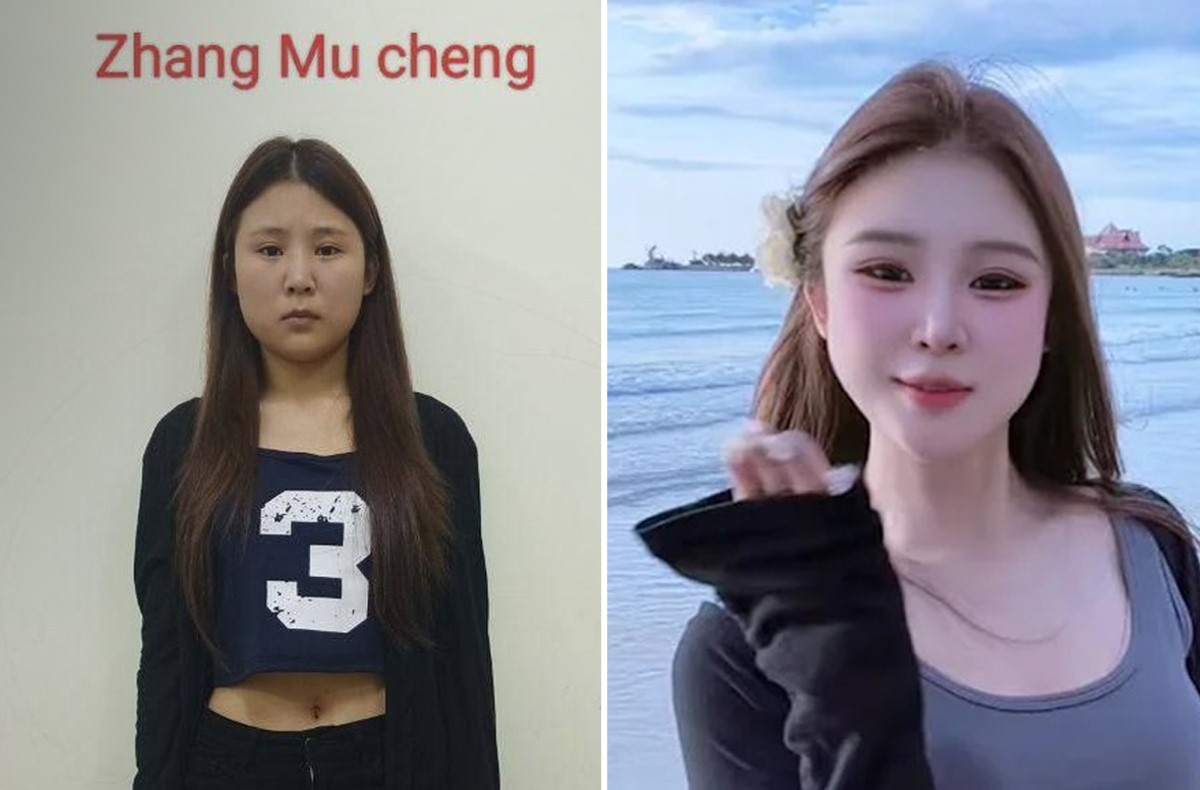 中國網紅橙子姐姐原先鬧失蹤，未料是涉及犯罪被柬埔寨警方逮捕。（翻攝柬中時報）