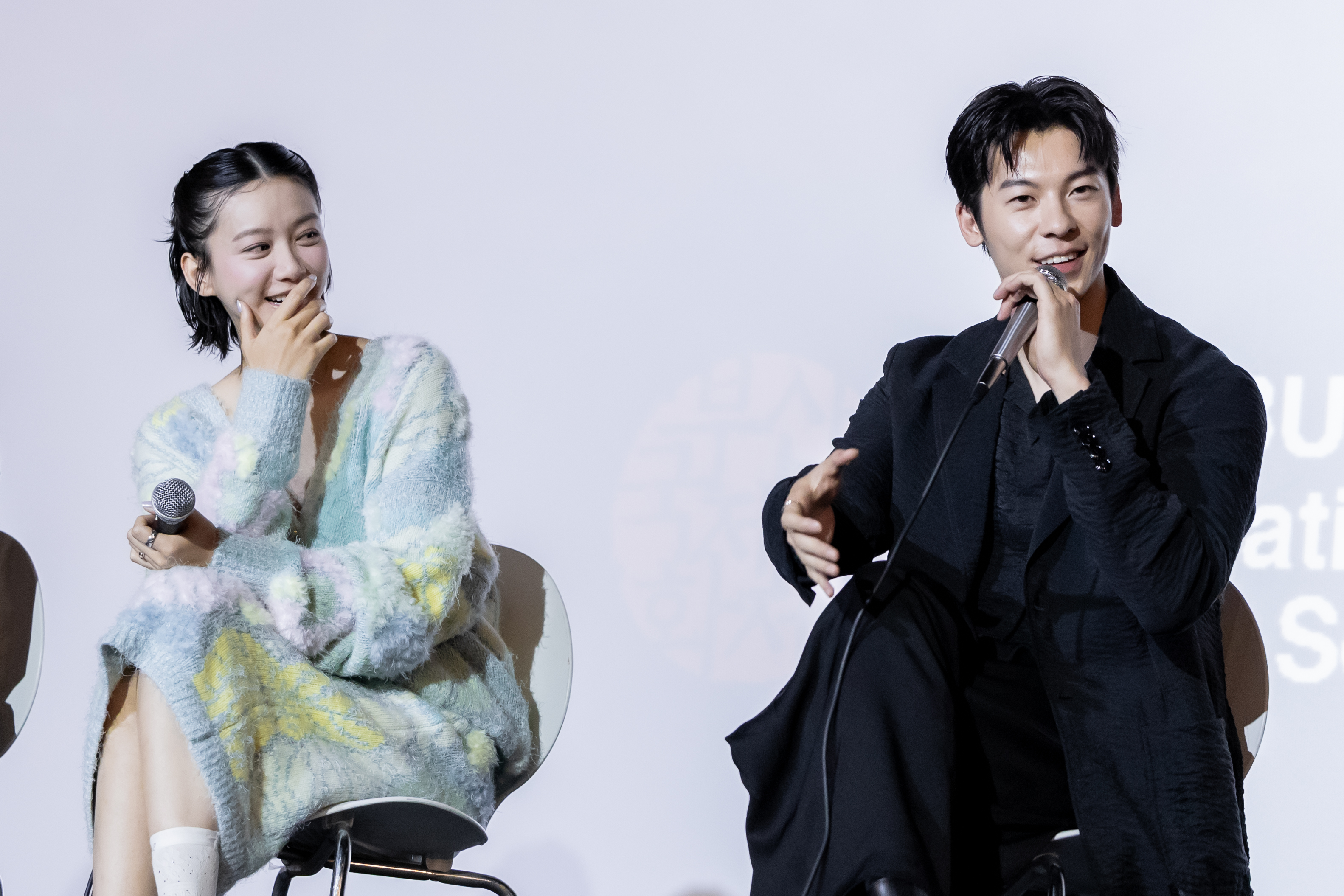 《他年她日》22日舉辦映後座談，許光漢與袁澧林回答觀眾對遠距離戀愛的看法。（甲上提供）