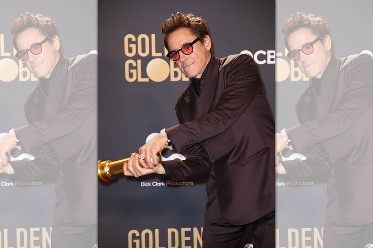 小勞勃道尼憑《奧本海默》獲得個人第4座金球獎。（東方IC）