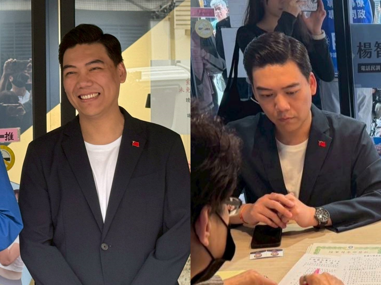 賴苡任昨赴北市黨部登記參加議員初選,遭批出賣同志、把國民黨當塑膠。(翻攝自賴苡任臉書)