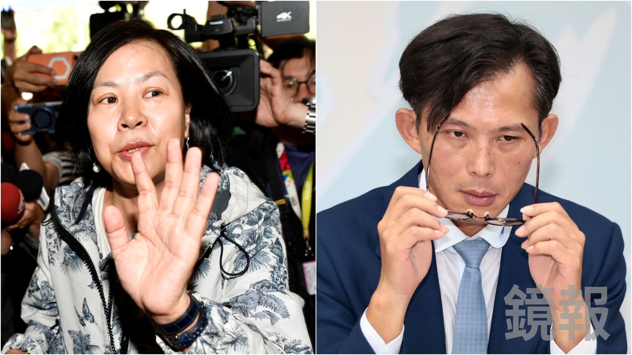 李貞秀（左）回擊黃國昌（右）說法「一派胡言」。（鏡報李智為、林煒凱）
