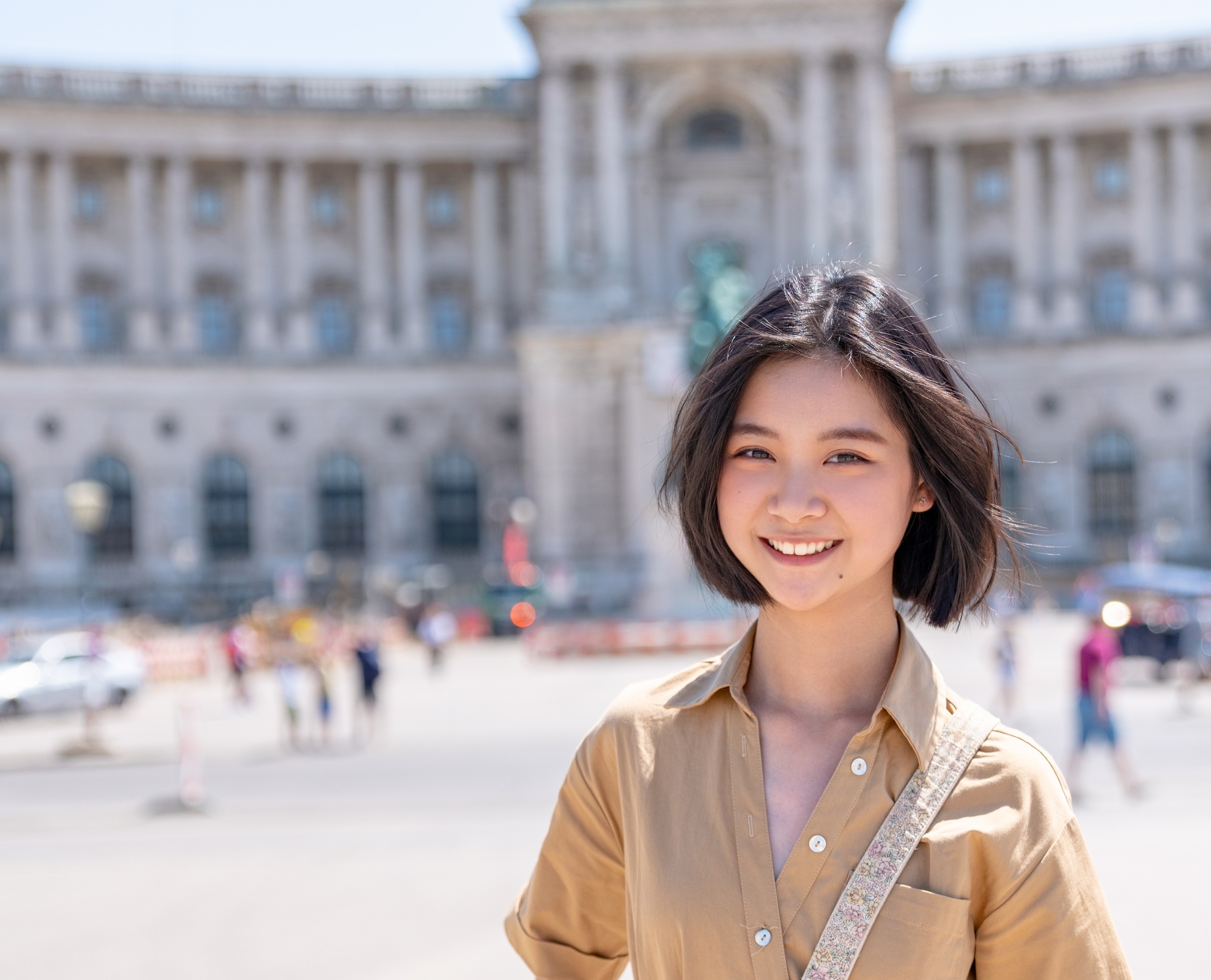 于卉喬對歐洲各地的藝術人文印象深刻 。 （光意娛樂提供）