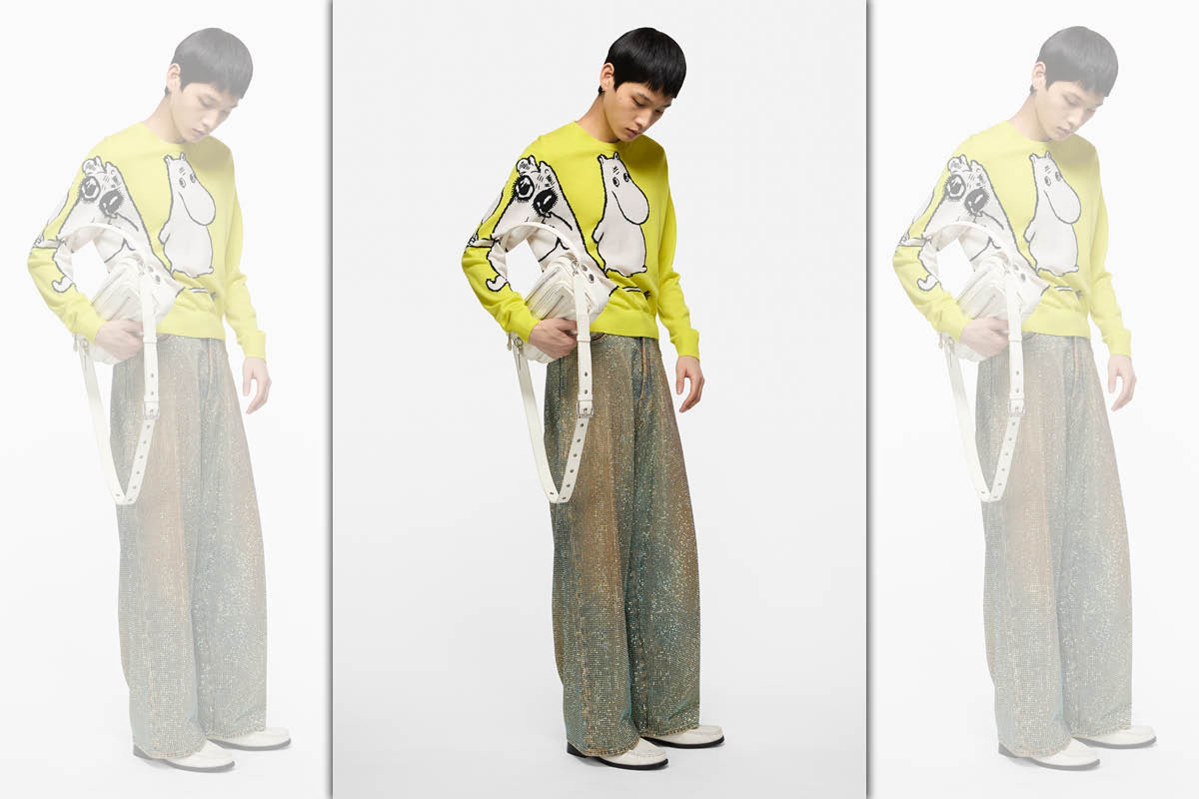 Acne Studios x Moomin酸性黃針織衫。NT$22,500(藍鐘提供)