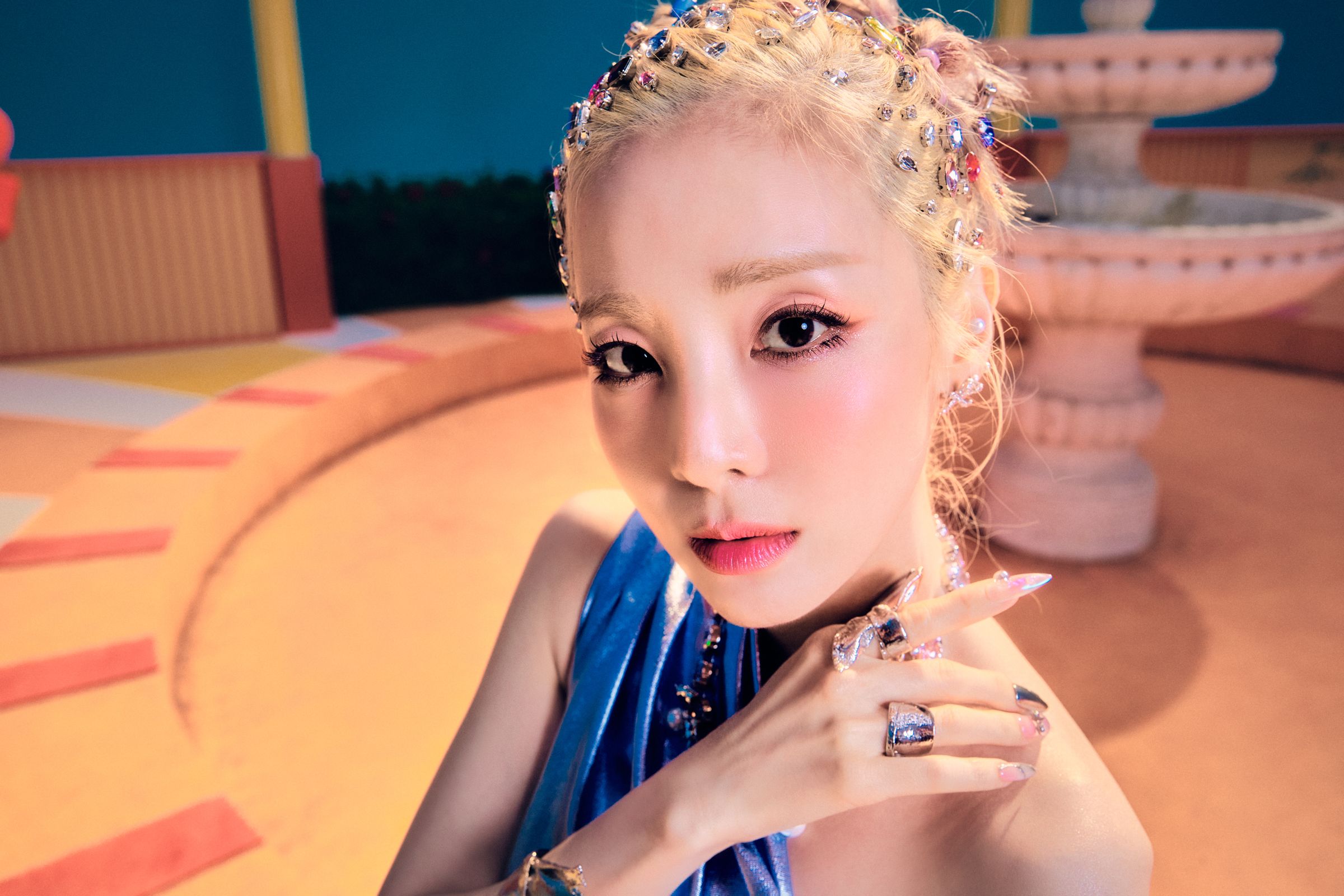 2024高雄夢時代跨年晚會請來重量級歌手，2NE1成員SANDARA PARK跟大家一起跨年。（ABYSS Company提供）
