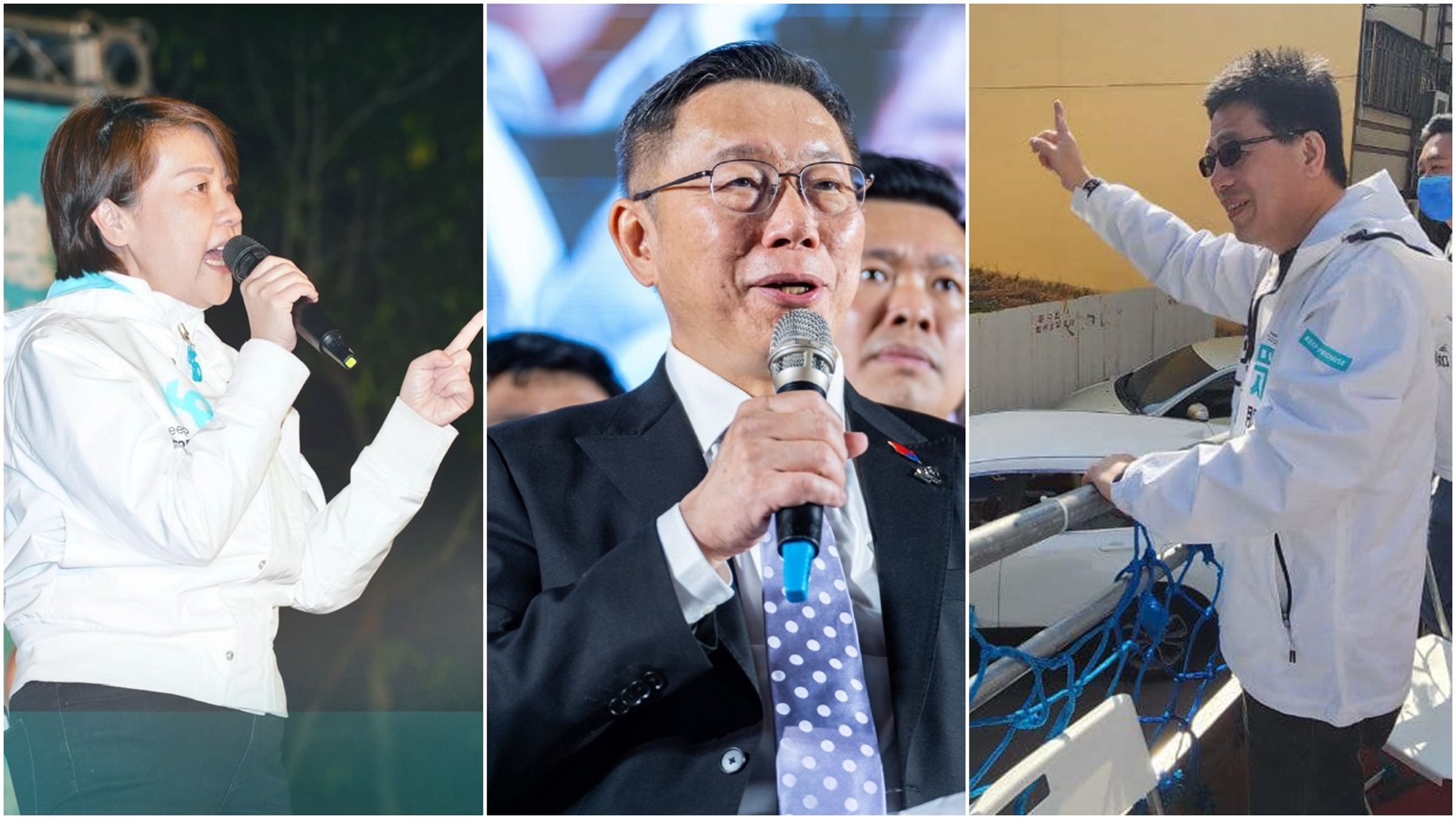 謝立功喊話黃珊珊不要帶著全黨往「敗選懸崖」衝,柯文哲受訪做出回應了。(翻攝自臉書@民眾黨、謝立功)