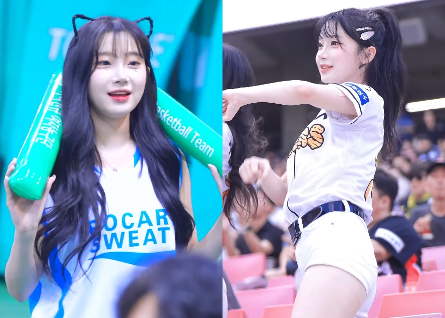 韓國啦啦隊員李珠珢人氣爆棚，台韓都擁有大批粉絲。（翻攝IG@my._.chuuu、@so._.chin）