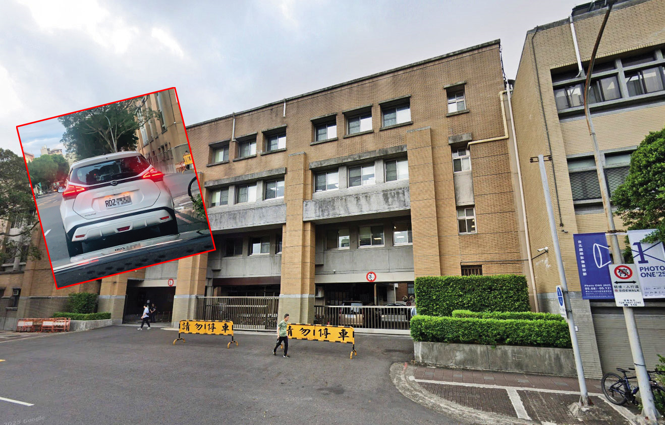 本刊直擊黃國昌狗仔隊躲在租賃車上，埋伏在立法院周遭伺機而動。(翻攝GoogleMaps）