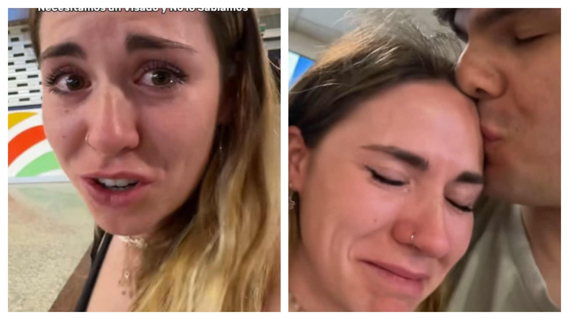 一對西班牙年輕網紅情侶聲稱，原想前往波多黎各旅遊，卻因詢問ChatGPT獲得錯誤資訊，導致情侶倆被拒絕登機（翻攝自TikTok@merycaldass）