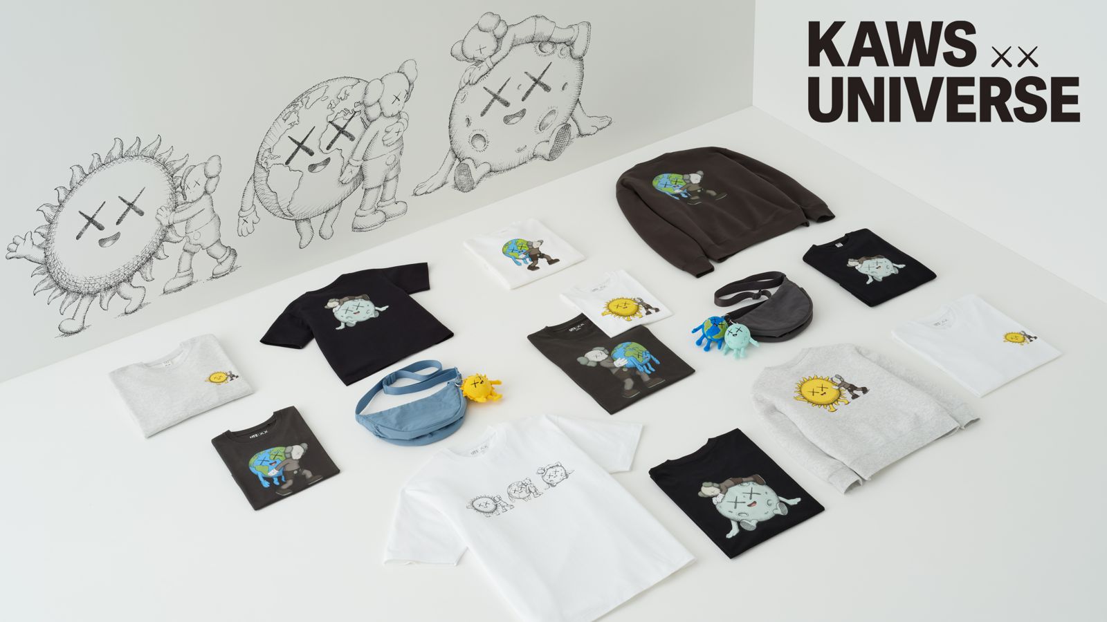 KAWS宇宙再擴張 全新「地球、月亮、太陽」角色加入UT聯名系列
