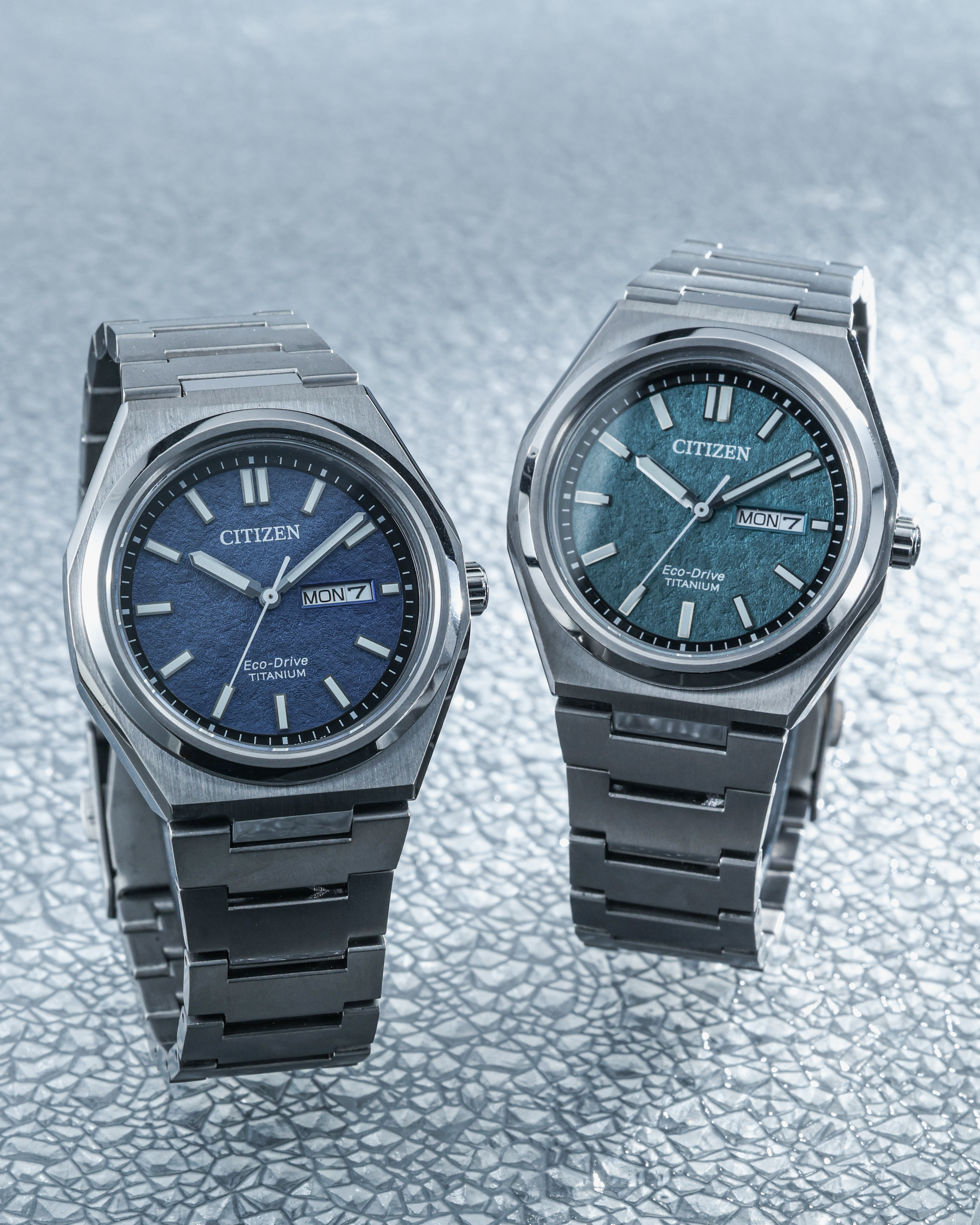 CITIZEN「Zenshin」系列的一體式鍊帶取經自1970年代的主流設計,帶有俐落的線條。