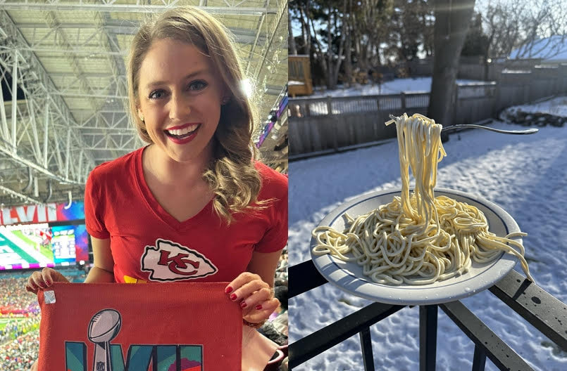 有片／美女主播用「義大利麵」測極限低溫　叉子懸空照狂吸800萬點閱