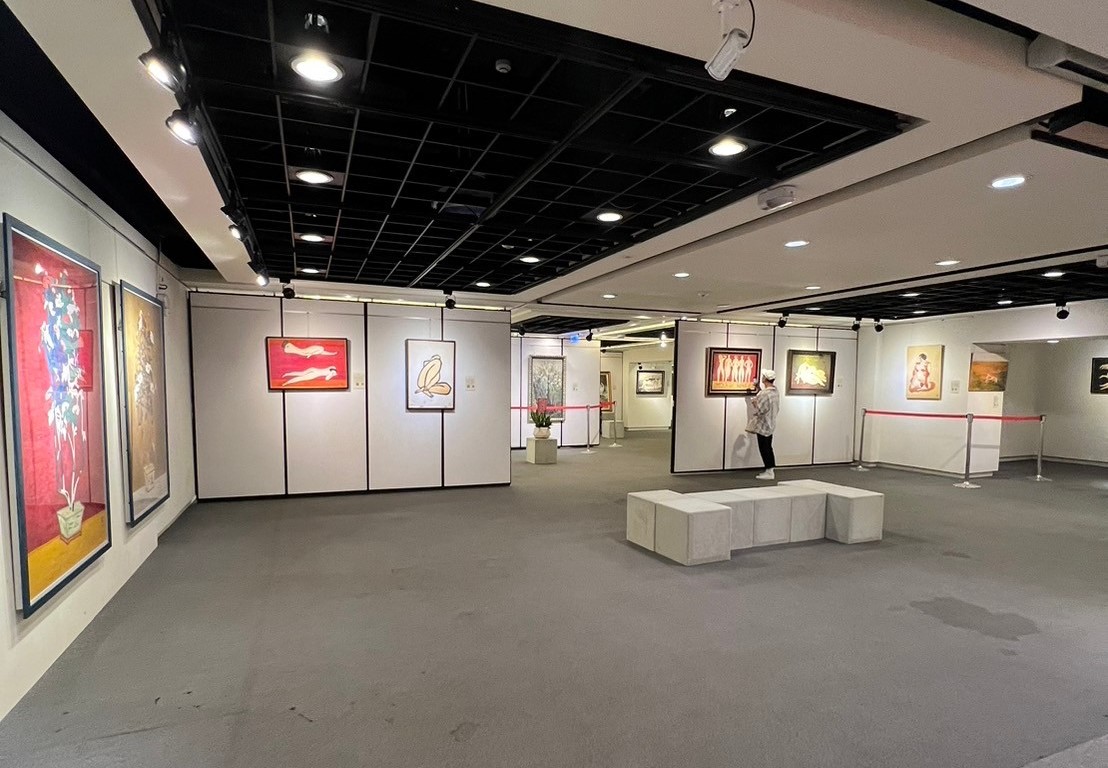 南投國史館臺灣文獻館展覽期間，人潮空蕩蕩。（視覺藝術聯盟提供）