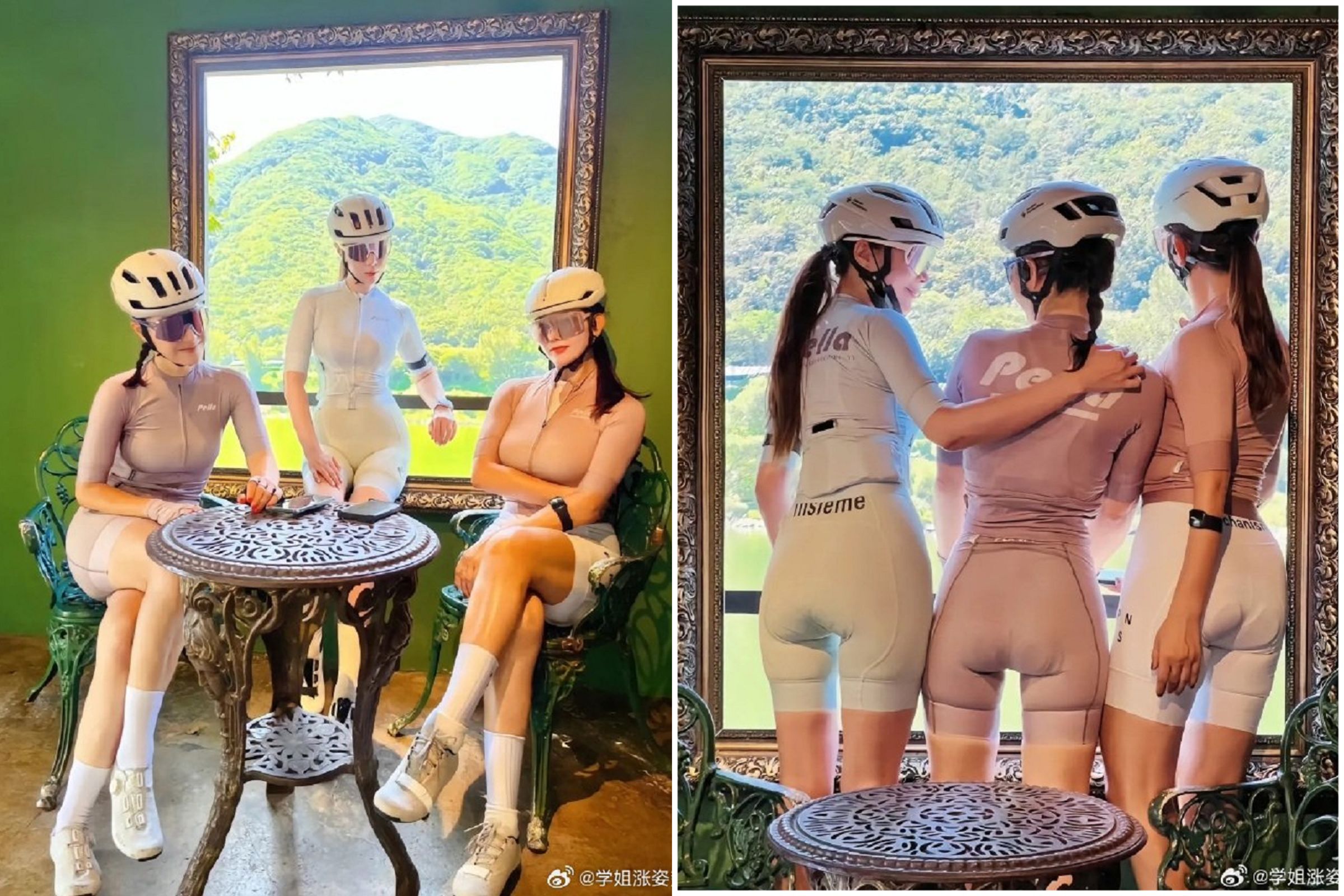 騎自行車也要正妹!中國「騎行媛」又興起,行家最怕「亂了一池春水」。(翻自微博)