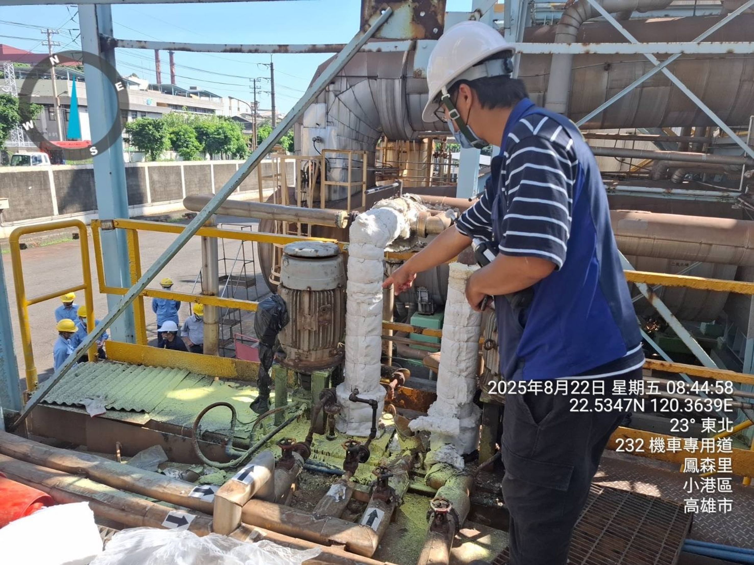 稽查人員於6時25分到場後,確認現場有間歇性異味。(環保局提供)