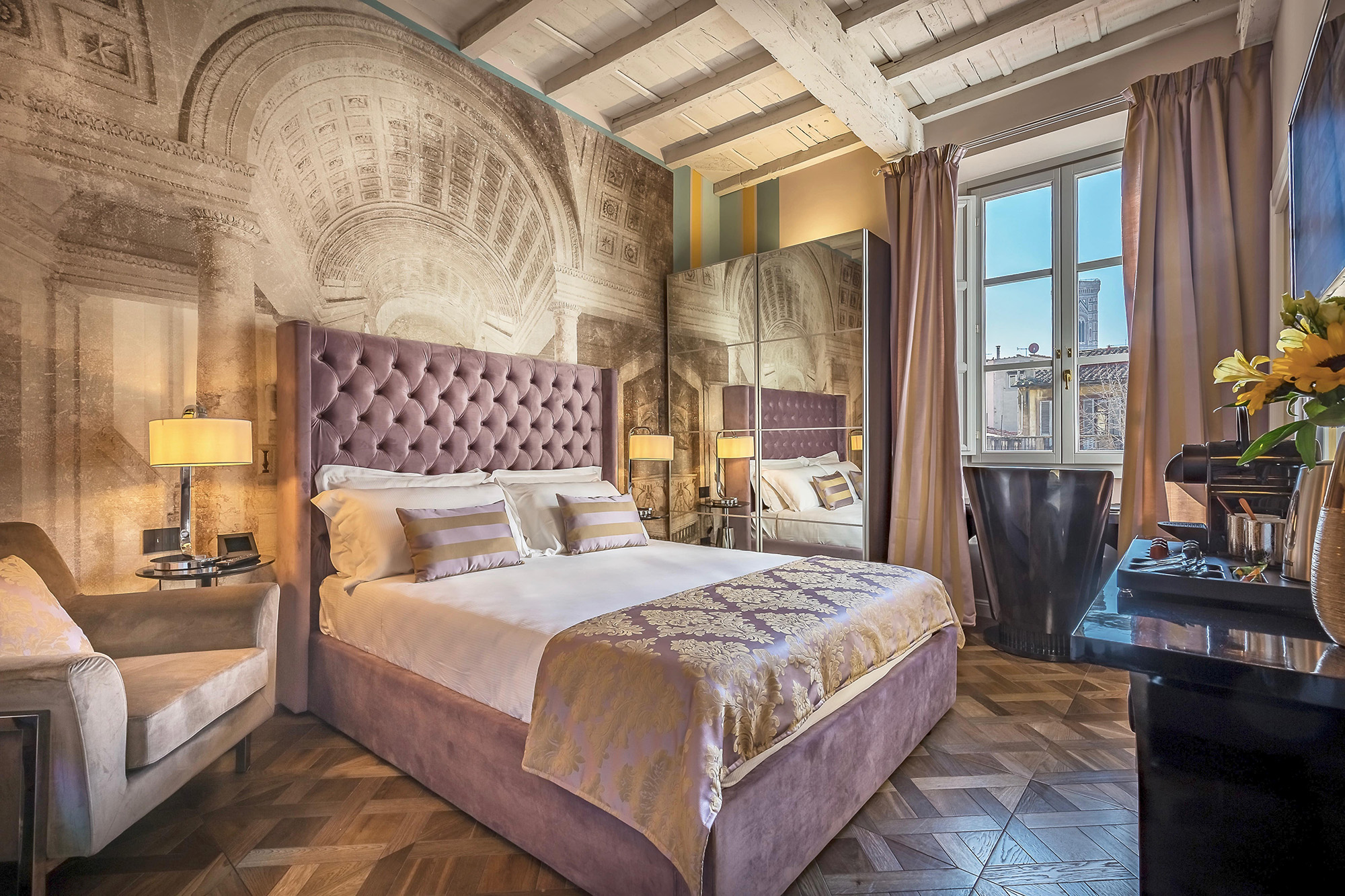 佛羅倫斯「Arte Boutique Hotel」經過精心改建還原了原建築的精隨,是注重藝術的兔旅人絕佳的下榻之地。(Booking.com提供)