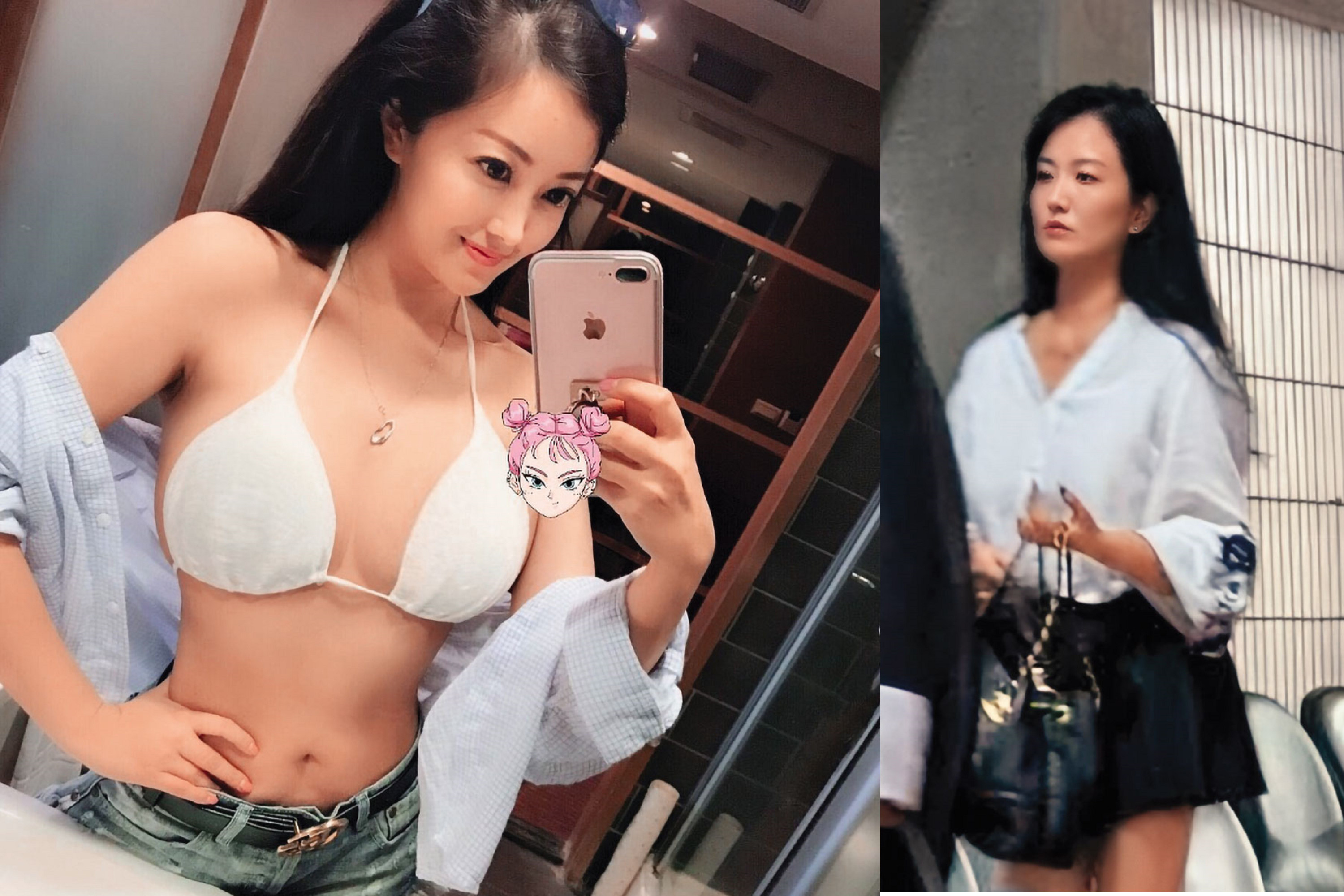 自稱台日混血的「安斉弘美」身材保養得宜，讓X先生看不出她少報年齡20歲。（左翻攝安斉弘美IG）