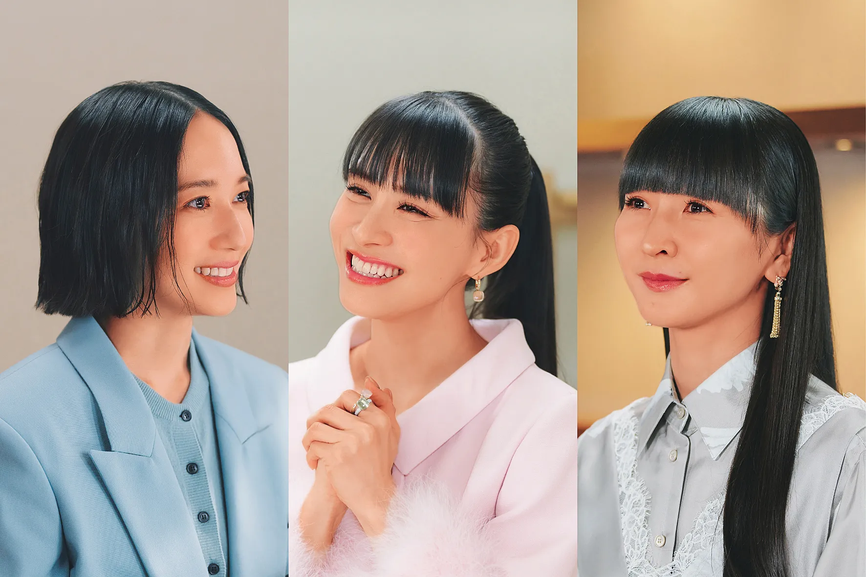 3位團員樫野有香（右起）、西脇綾香、大本彩乃，面對鏡頭毫無保留地分享一路走來的心路歷程。（造次映畫提供）
