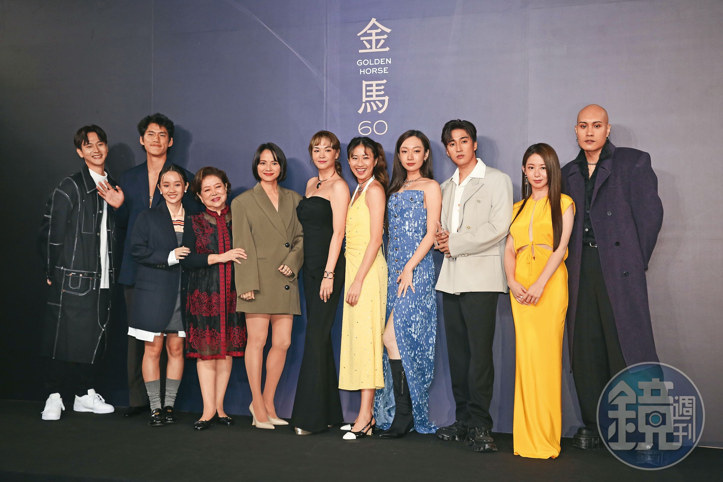 朱軒洋(左二)和吳卓源(右四)看似毫無交集,只在2023年金馬影展時出席過媒體活動。