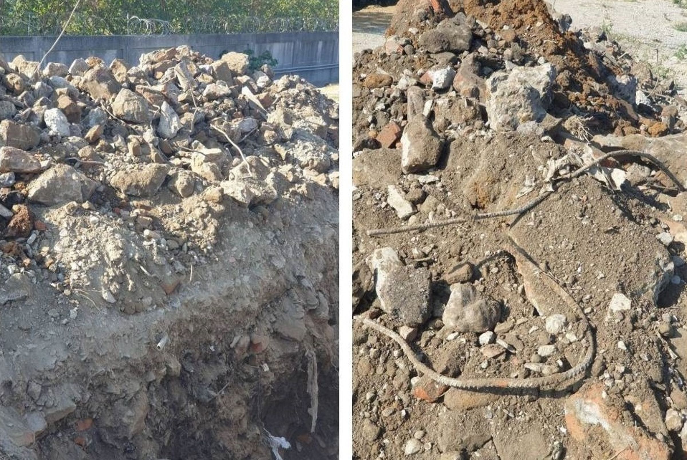 陸軍楊姓後勤科長勾結土方業者,導致軍營慘遭濫倒3.8萬噸廢土,橋頭地檢署依圖利罪起訴4官商。(橋頭地檢署提供)