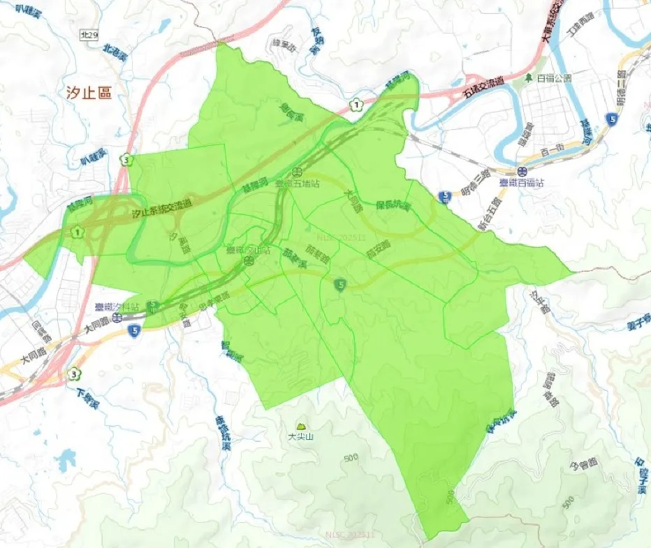 台水曝光受影響縣市地區。(翻攝自台灣自來水公司第一區管理處)