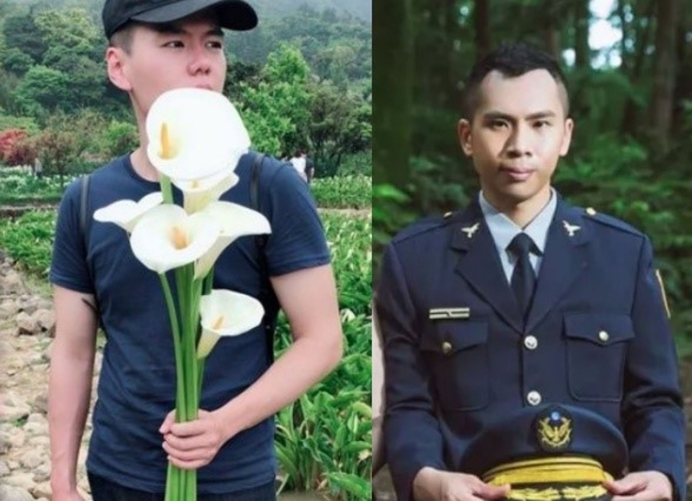 三重厚德派出所警員黃瑋震(左)、土城清水派出所長劉宗鑫(右)前陣子分別於執勤時遭毒駕撞死。(翻攝畫面)