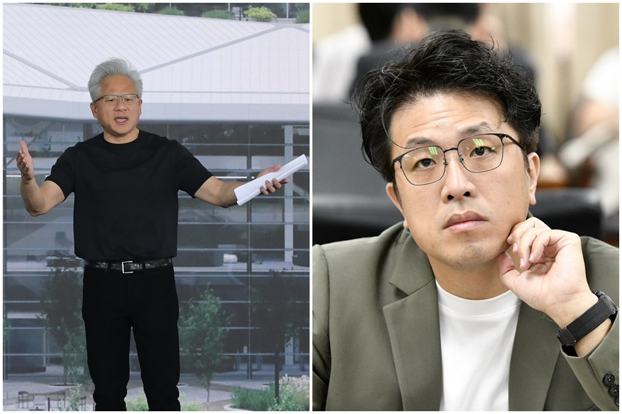 黃仁勳今日公開重申「我們需要更多的電力」,網紅形容根本是貼臉開大,打臉日前硬拗的沈伯洋。(鏡報李智為)