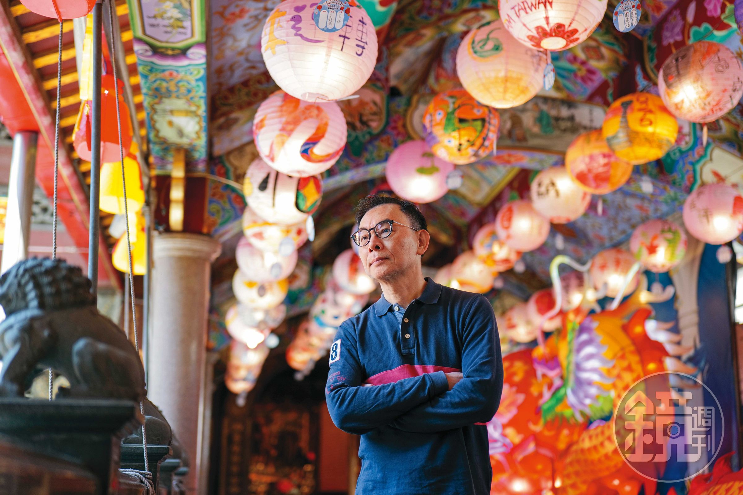 回到彰化北斗，林俊頴仍習慣到地方信仰中心奠安宮（媽祖宮）用手拜上一拜。圖為奠安宮2樓景色。