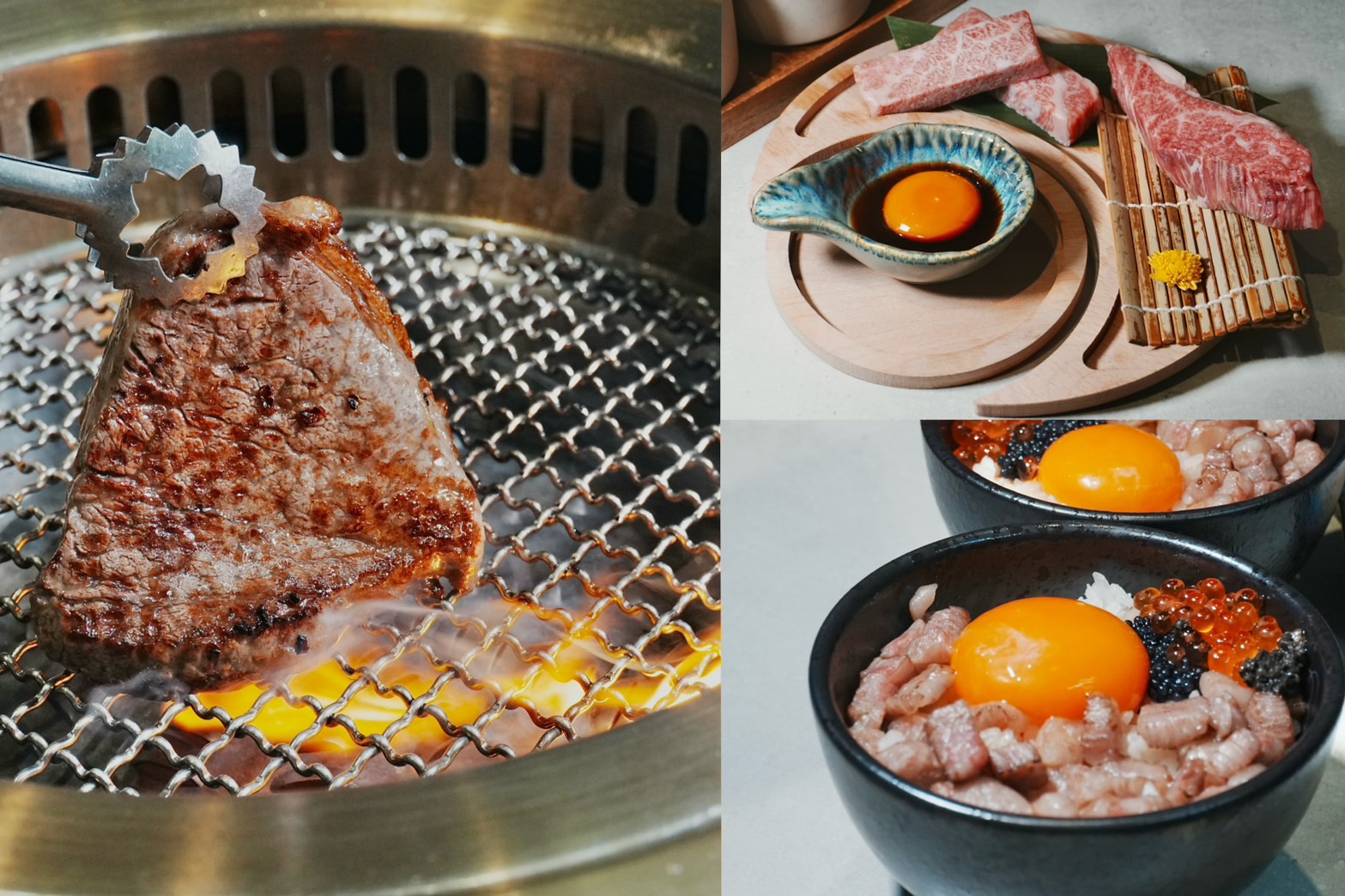 桃園和牛燒肉專門店「純水燒肉やきにく」，於中秋月祭出不同等級的月見組合套餐。