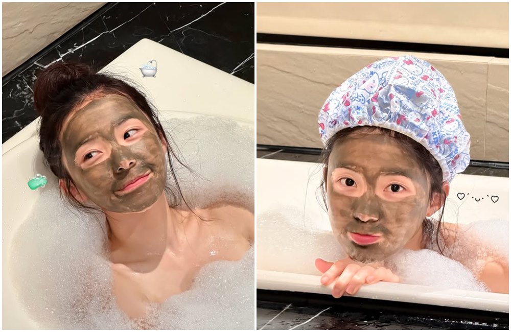 李多慧秀出浴照，展現俏皮性感，最近她搬進新家，心情相當興奮。（翻攝自李多慧IG）