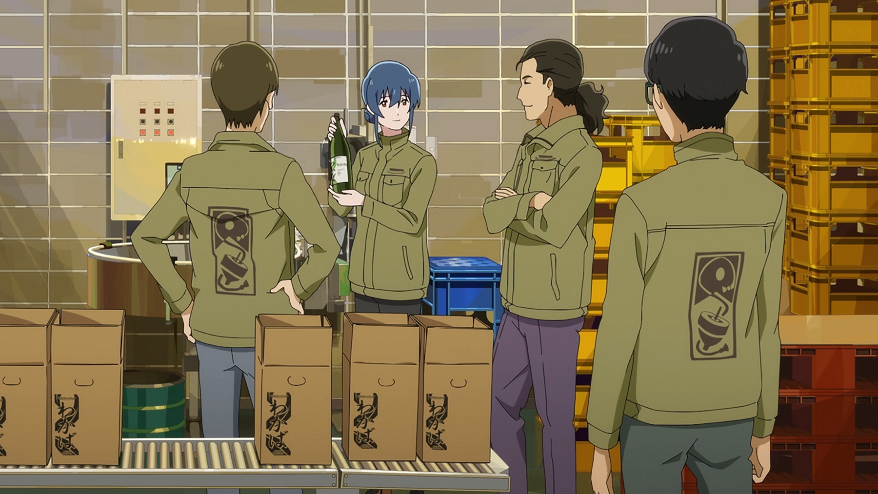 《歡迎來到駒田蒸餾所》描繪年輕女孩駒田琉生(左2)繼承家中威士忌蒸餾所後努力重新開發夢幻威士忌的過程。(采昌國際多媒體提供)