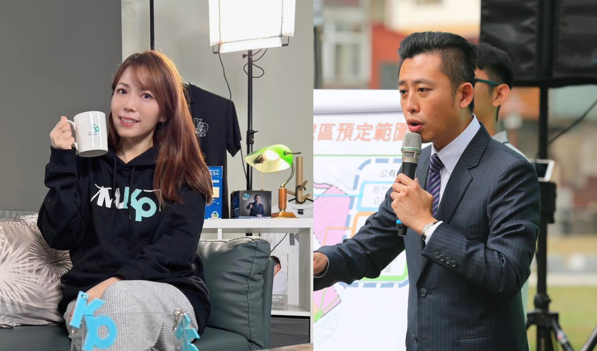 陳智菡指新竹馬偕兒童醫院容積率暴增，林智堅回擊不實抹黑。（翻攝自陳智菡、林智堅臉書）