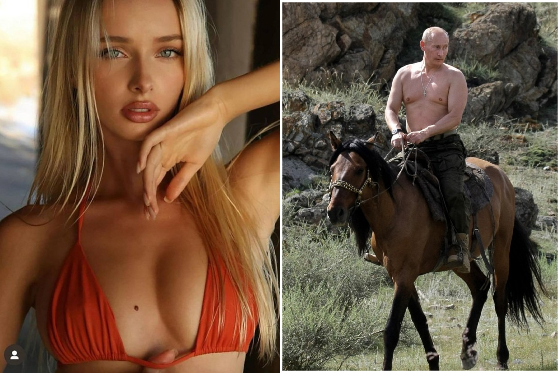 普丁難忘她的裸奶！正妹在紅場露胸，3年後突被列國家通緝犯。（翻自《太陽報》）