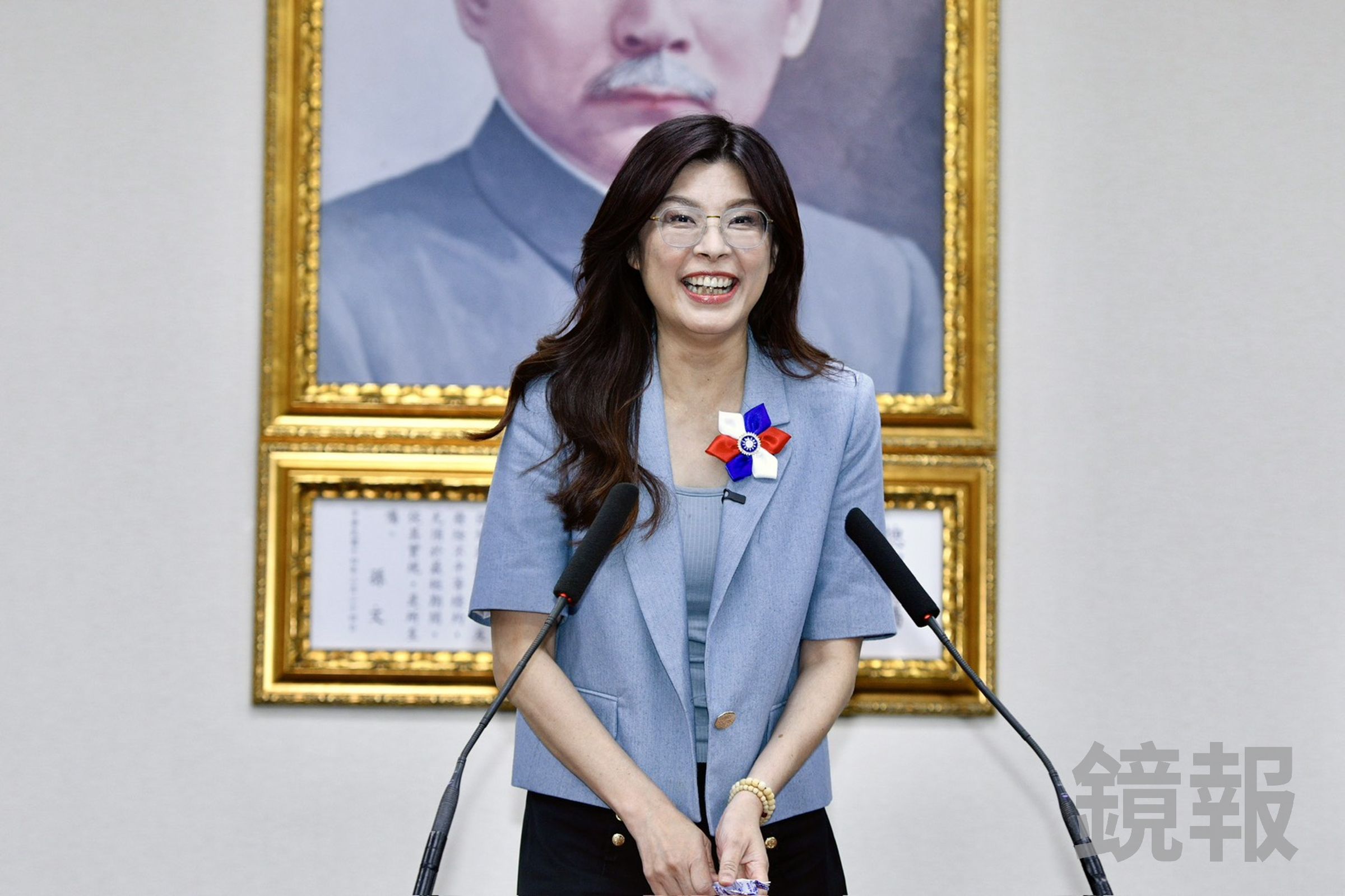 前立委鄭麗文當選國民黨主席。(鏡報李智為攝)