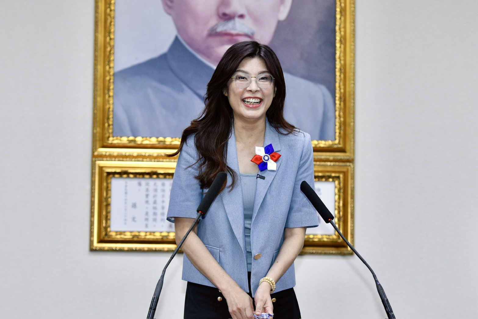 前立委鄭麗文當選國民黨主席。（鏡報李智為攝）