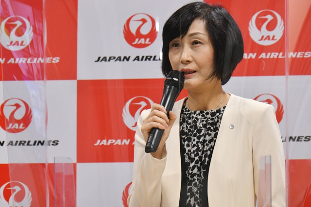 鳥取三津子將於今年4月1日升任日航社長,創下2個第一。(翻攝自X@saramichi_X)