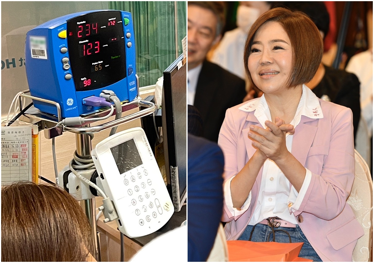 于美人證實自己的血壓飆高至234，還曬出在急診室的照片。（翻攝自于美人臉書／本刊資料照）