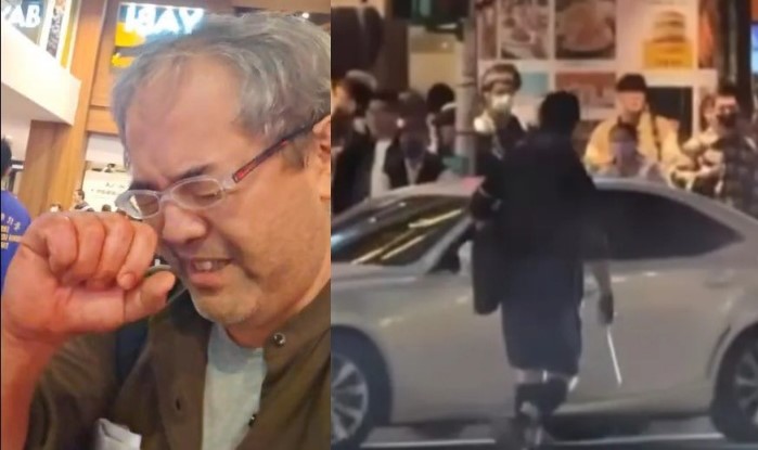 日本知名社會線記者木下黃太（左圖）去年12月在捷運中山站隨機攻擊現場奮勇救人，昨發文公開最新體檢報告。（翻攝自threads）