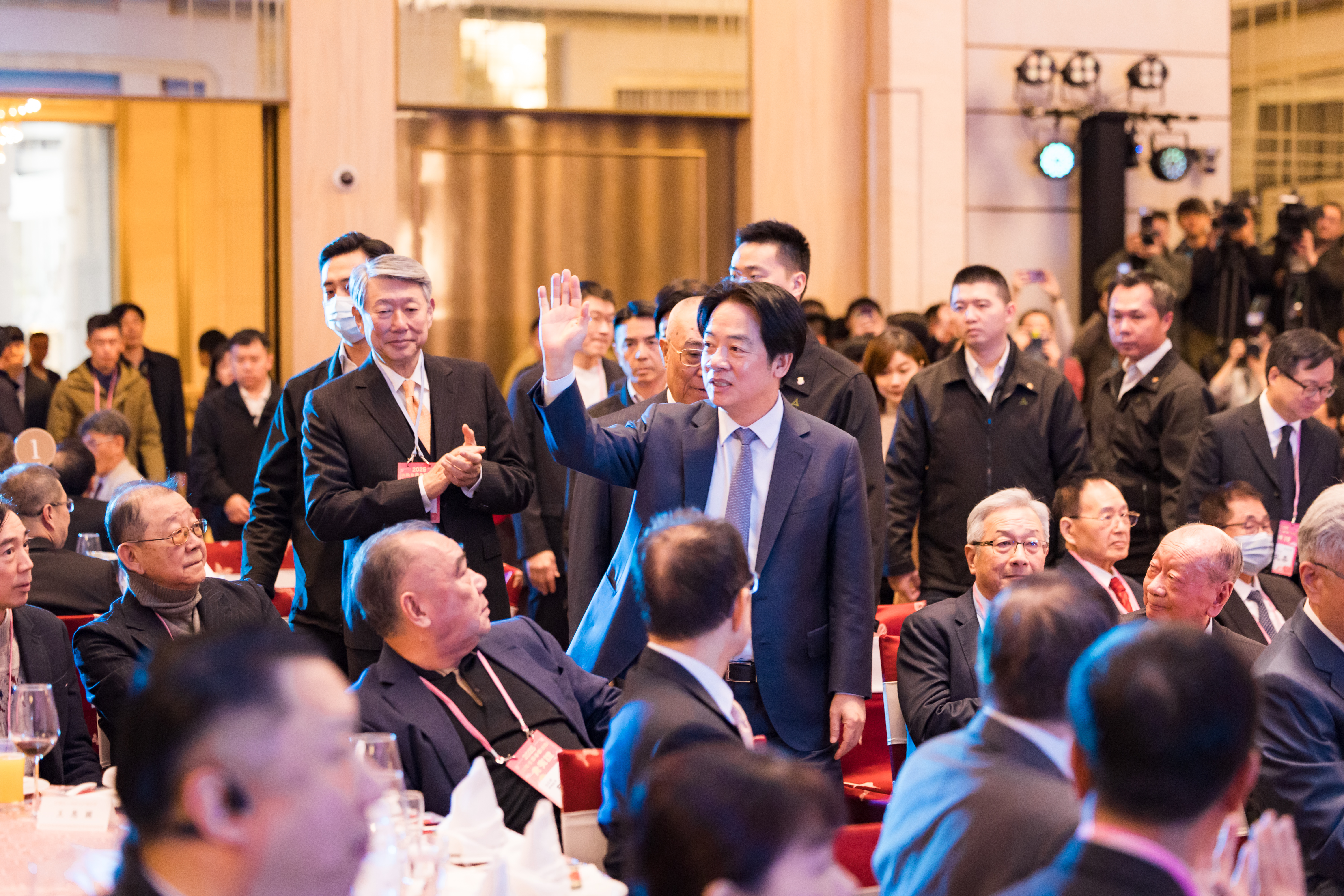 賴清德今（3日）出席海基會舉辦的「2025中國台商春節活動」。（總統府提供）