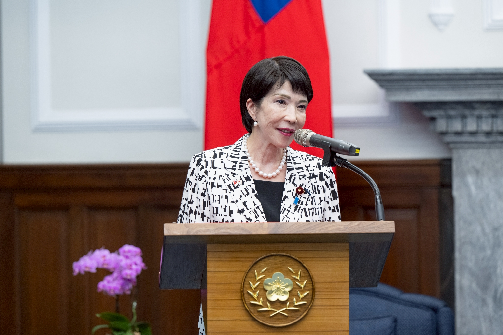 4月才來台訪問的高市早苗，今當選自民黨總裁，料將成為首位日本女首相。（總統府Flickr）