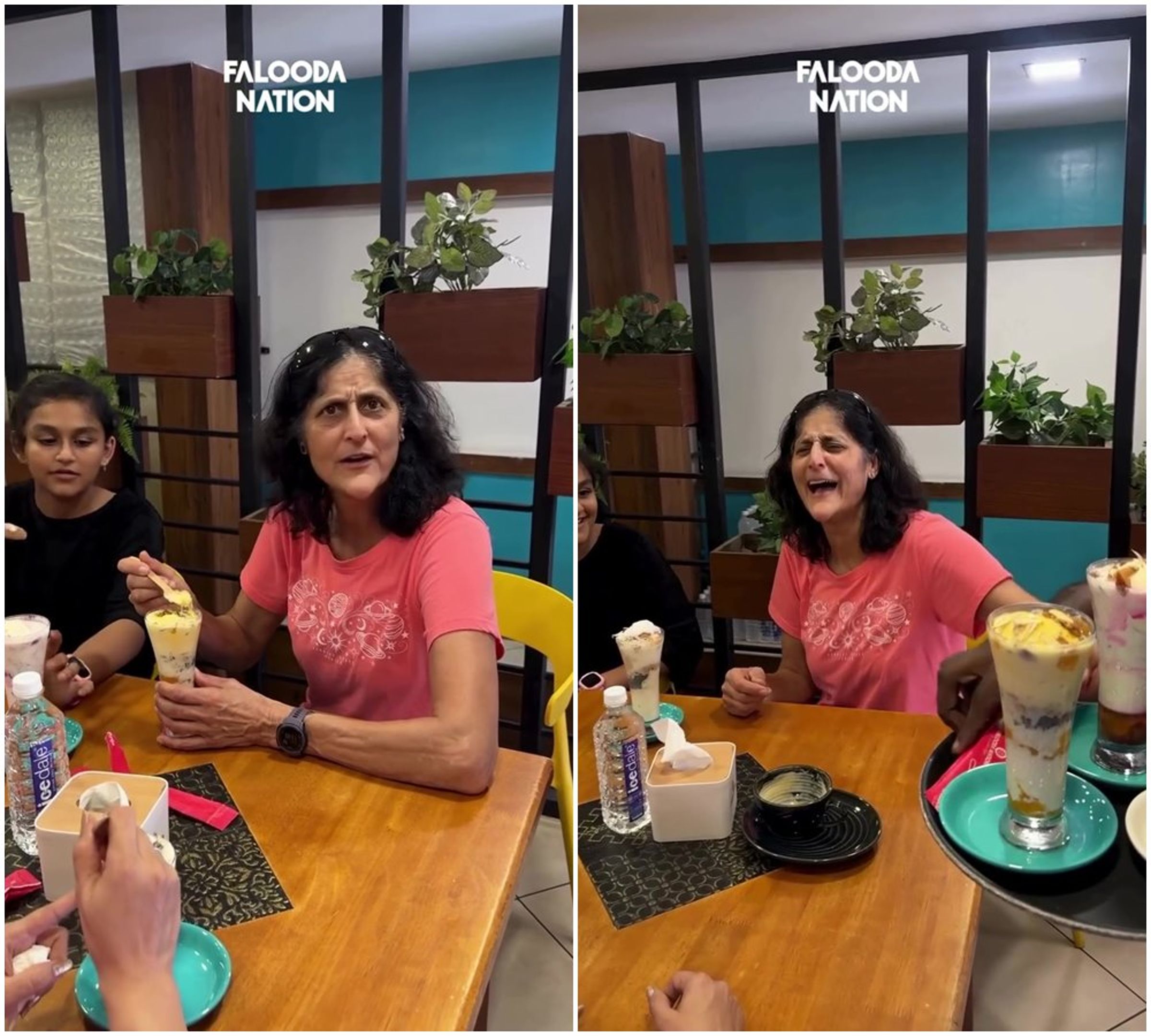 威廉斯退休後現身印度的甜品店，品嚐當地經典甜點「Falooda」，親民畫面在社群平台引發熱議。（翻攝faloodanation.in IG）