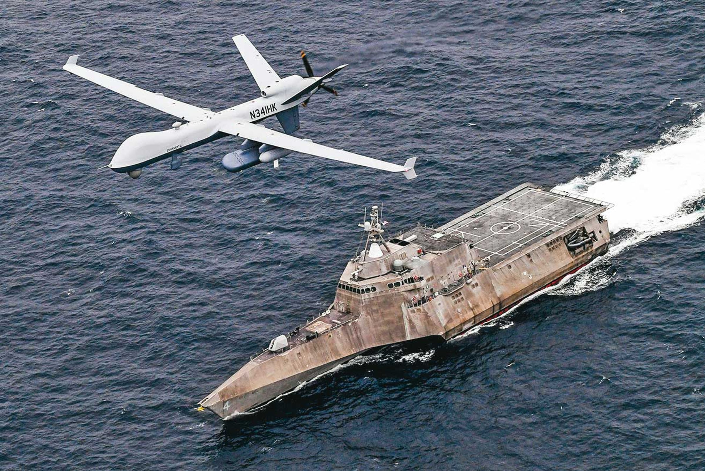 美國軍援台灣4架MQ-9無人機，有助掌控周邊海空域共軍動態。（翻攝美國國防部官網）