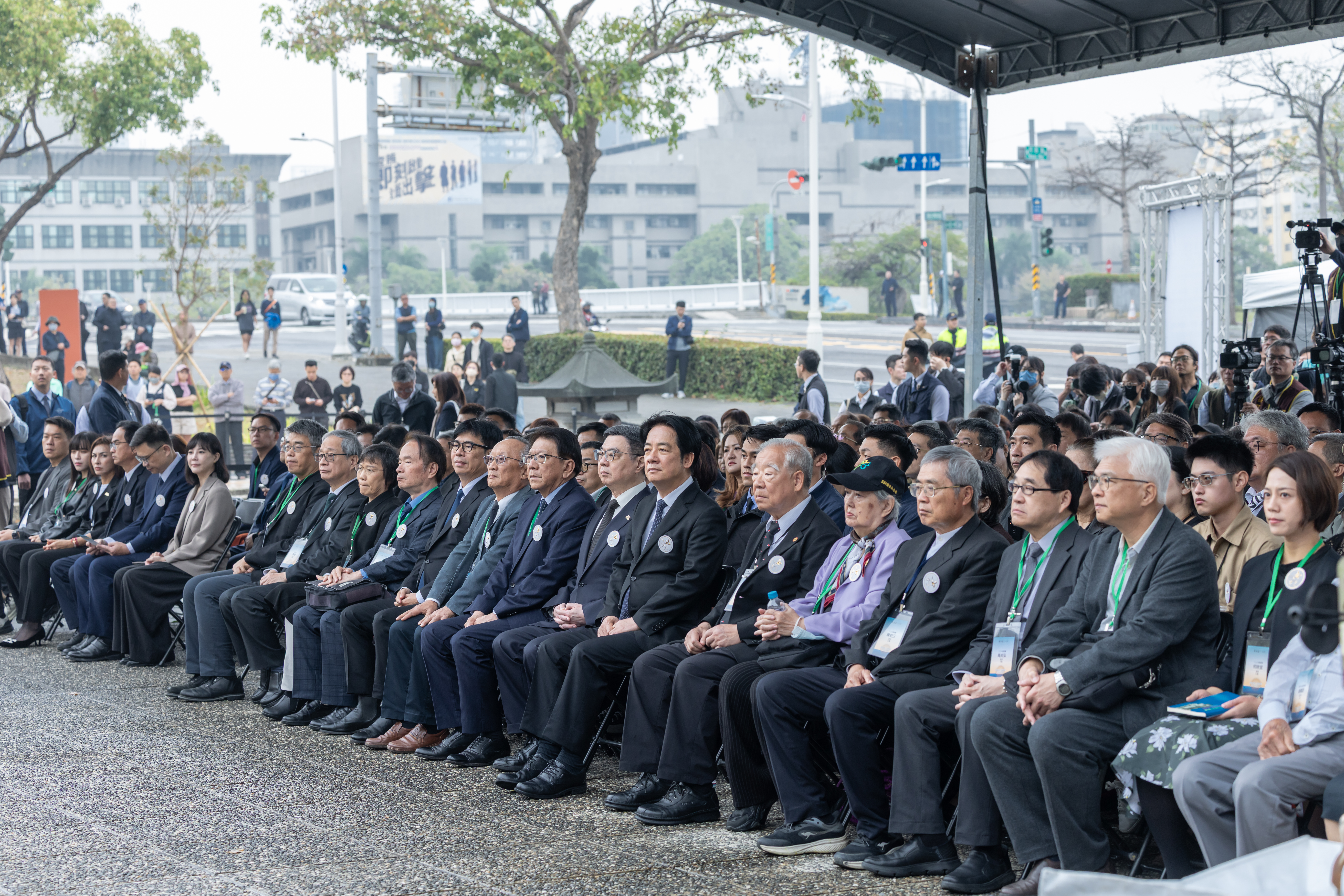 賴清德今（28日）南下高雄主持228紀念追思活動。（總統府提供）