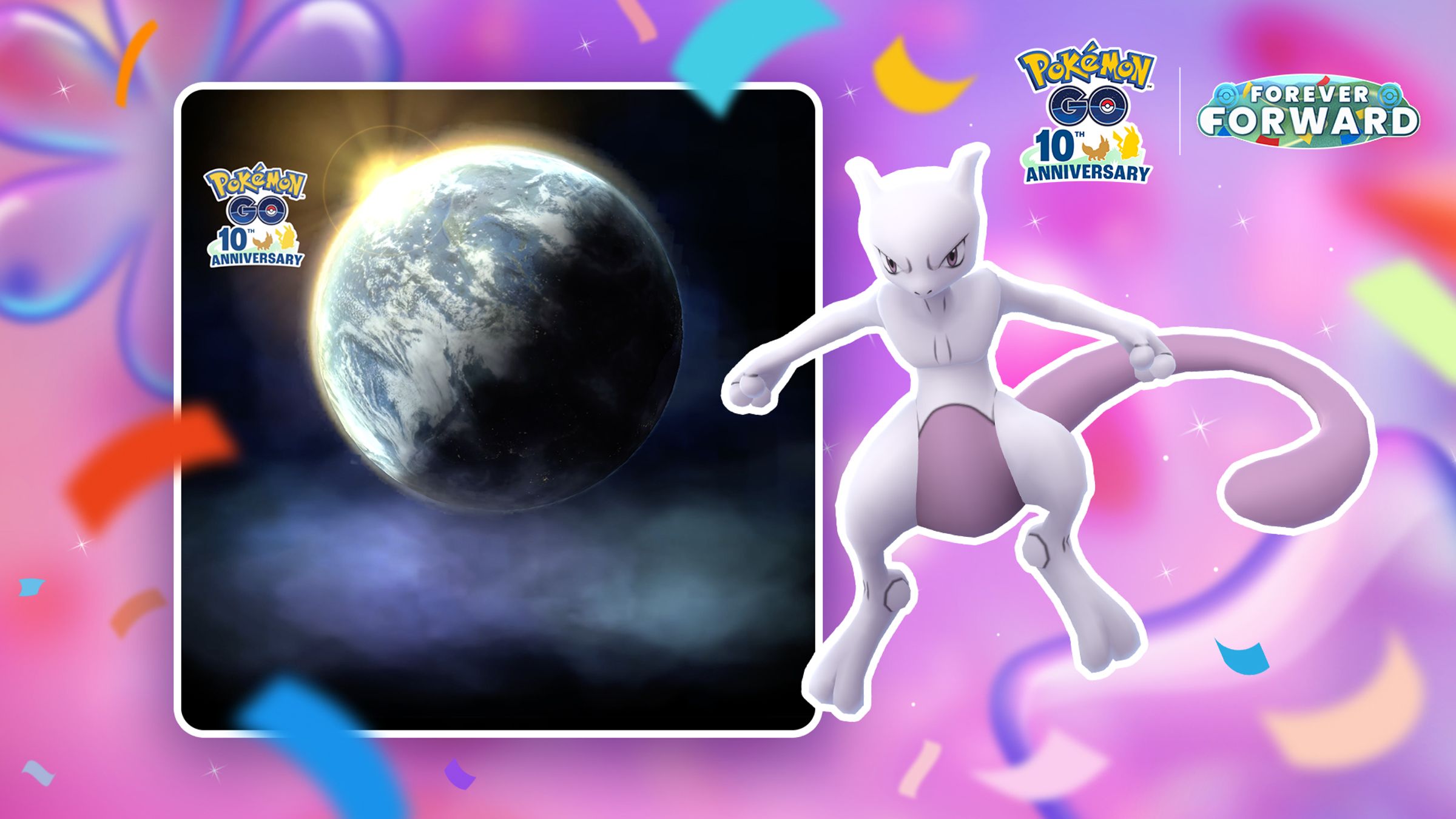 歡慶《Pokémon GO》10週年,官方宣布訓練家將能遇見能力值全滿的完美超夢,卻在社群引起部分玩家不滿。(翻攝自《Pokémon GO》官網)