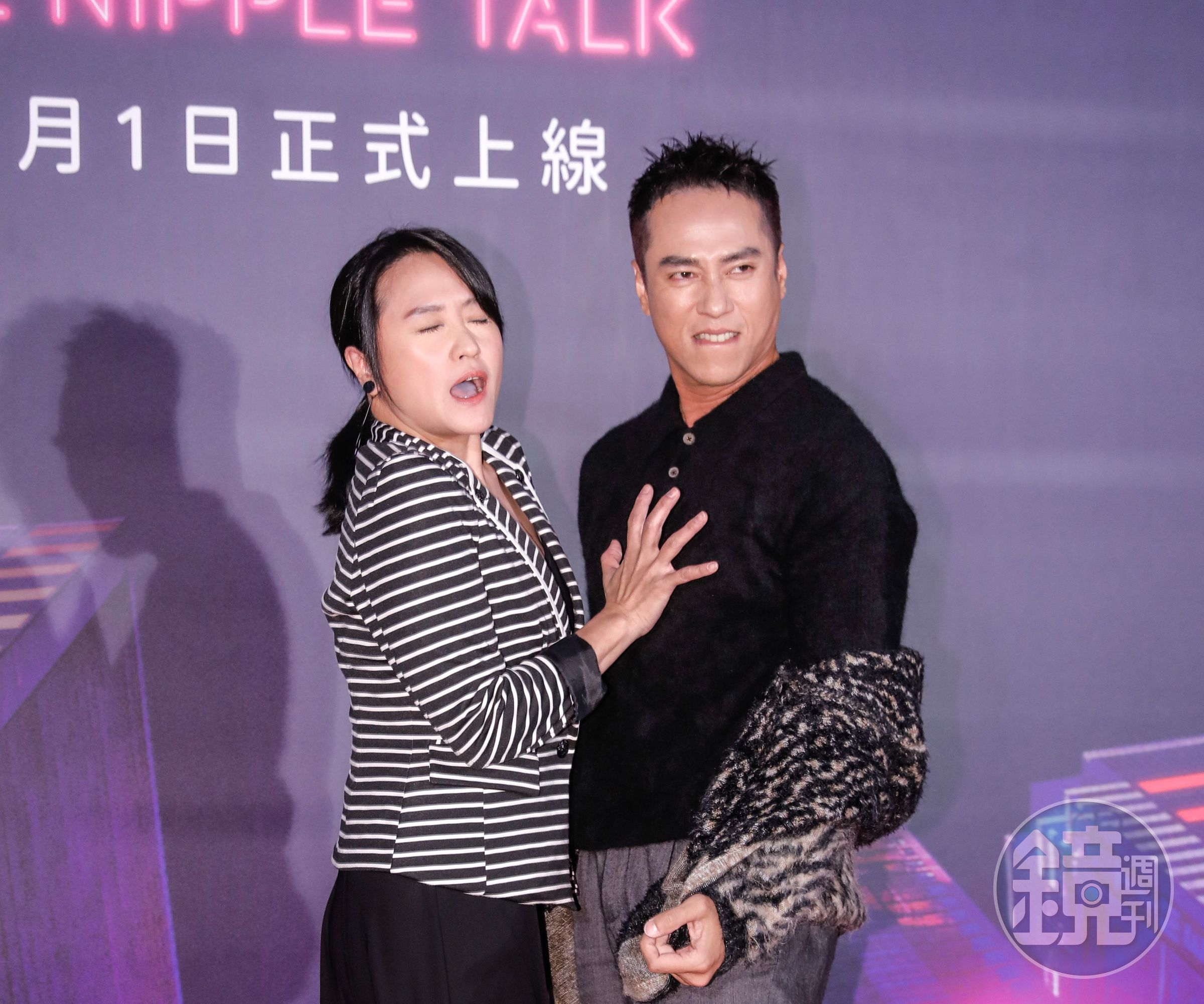 莊凱勛(右)和海裕芬(左)同台比騷完全沒在讓,只是這畫面…讓人不太蘇胡…(捂嘴)