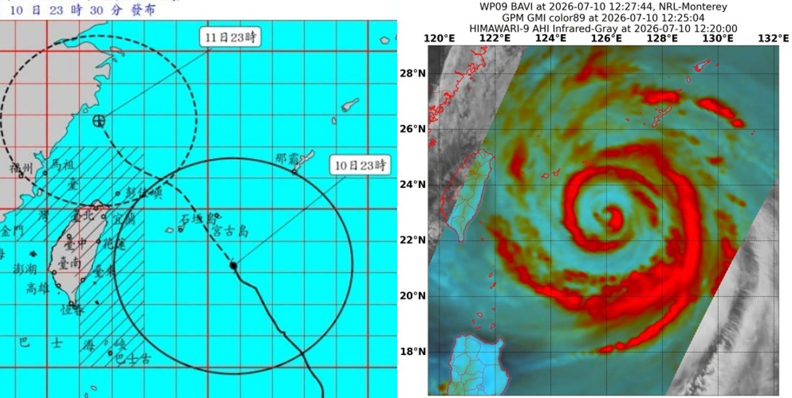 巴威發威重建雙眼牆狂掃北台灣!外圍雨帶威脅 午後恐現「詭異西拐」