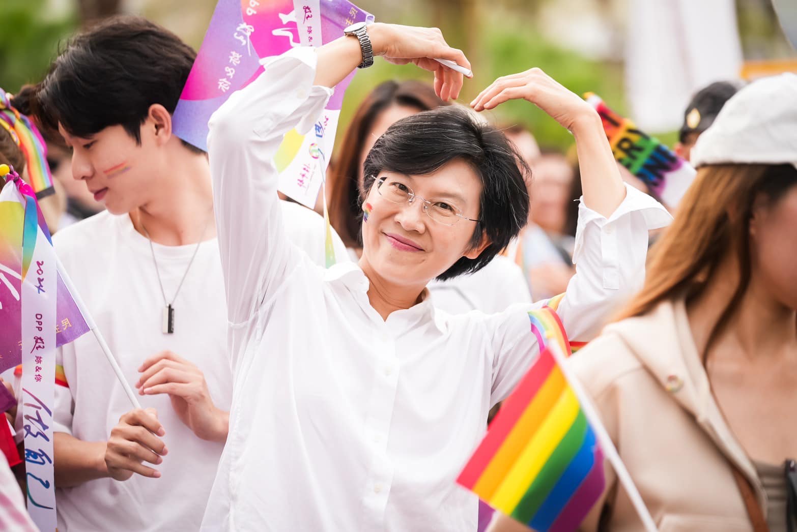 曾對同婚專法投下反對票,林岱樺去年參加高雄同志遊行,遭質疑是為了爭取市長選舉資格。(翻攝自林岱樺臉書)