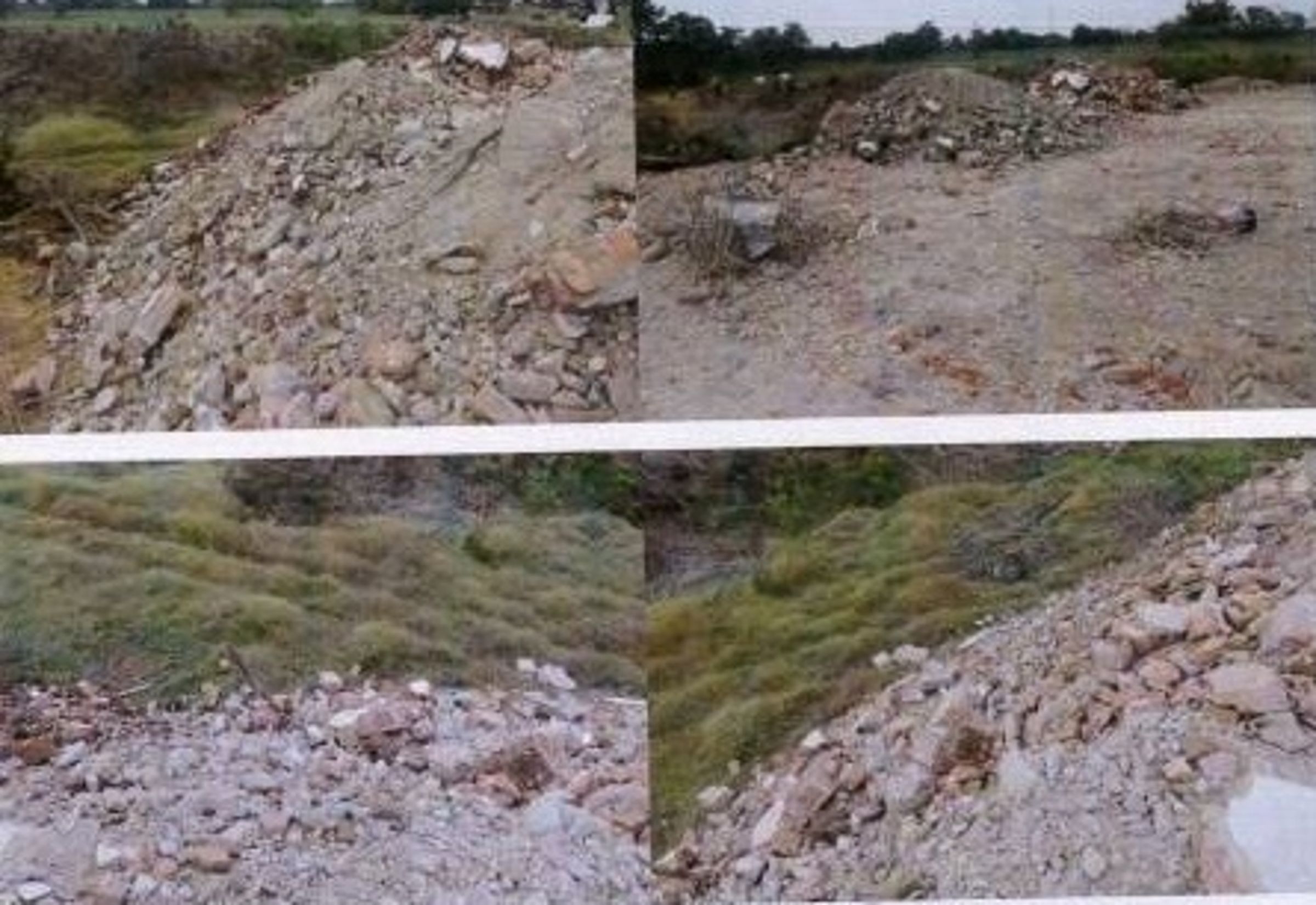 陸軍楊姓後勤科長勾結土方業者,導致軍營慘遭濫倒3.8萬噸廢土,橋頭地檢署依圖利罪起訴4官商。(橋頭地檢署提供)