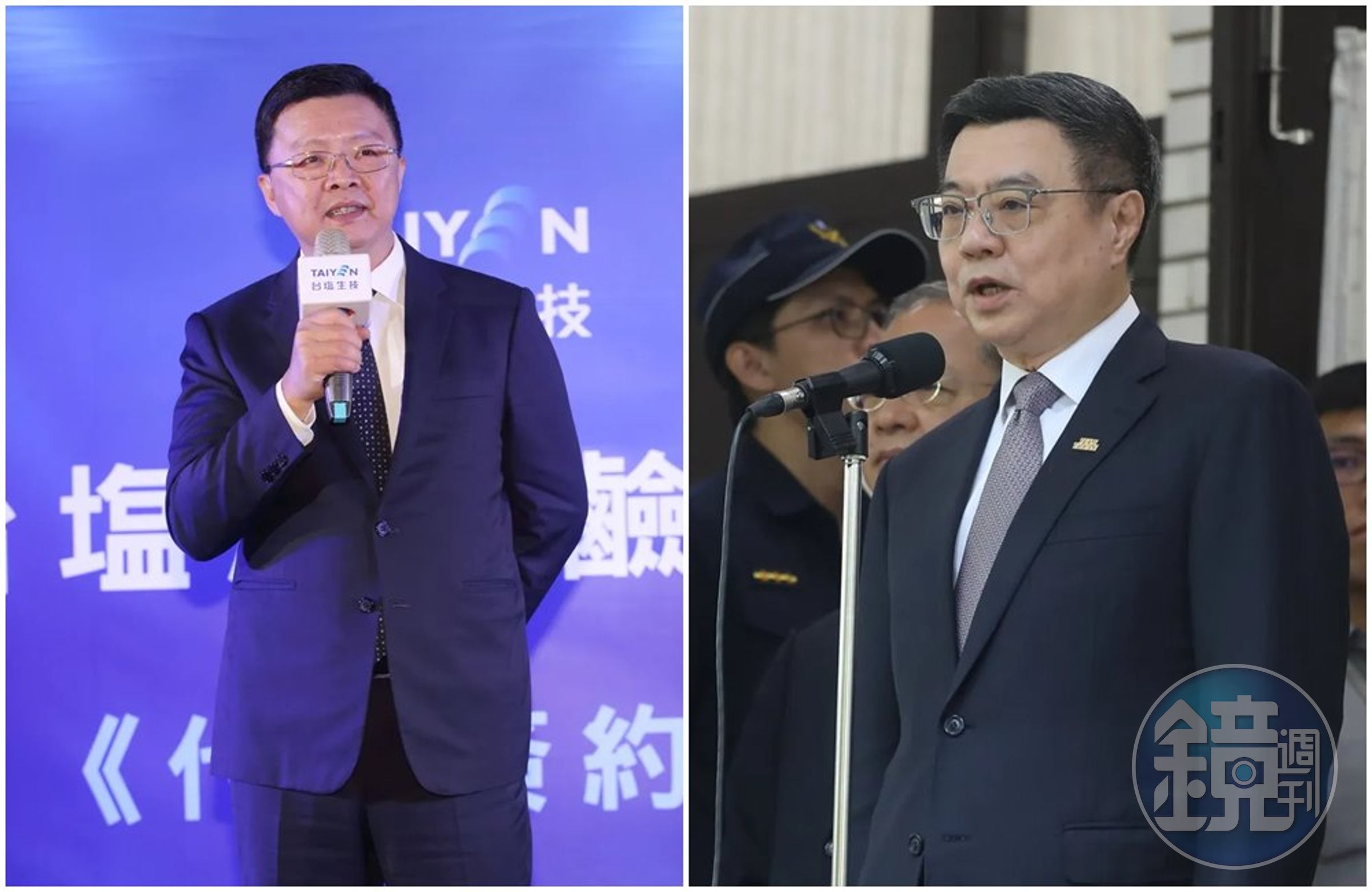 陳啟昱（左圖）遭通緝，卓榮泰（右圖）對於台鹽綠能公司的相關問題感到非常痛心。（本刊資料照）