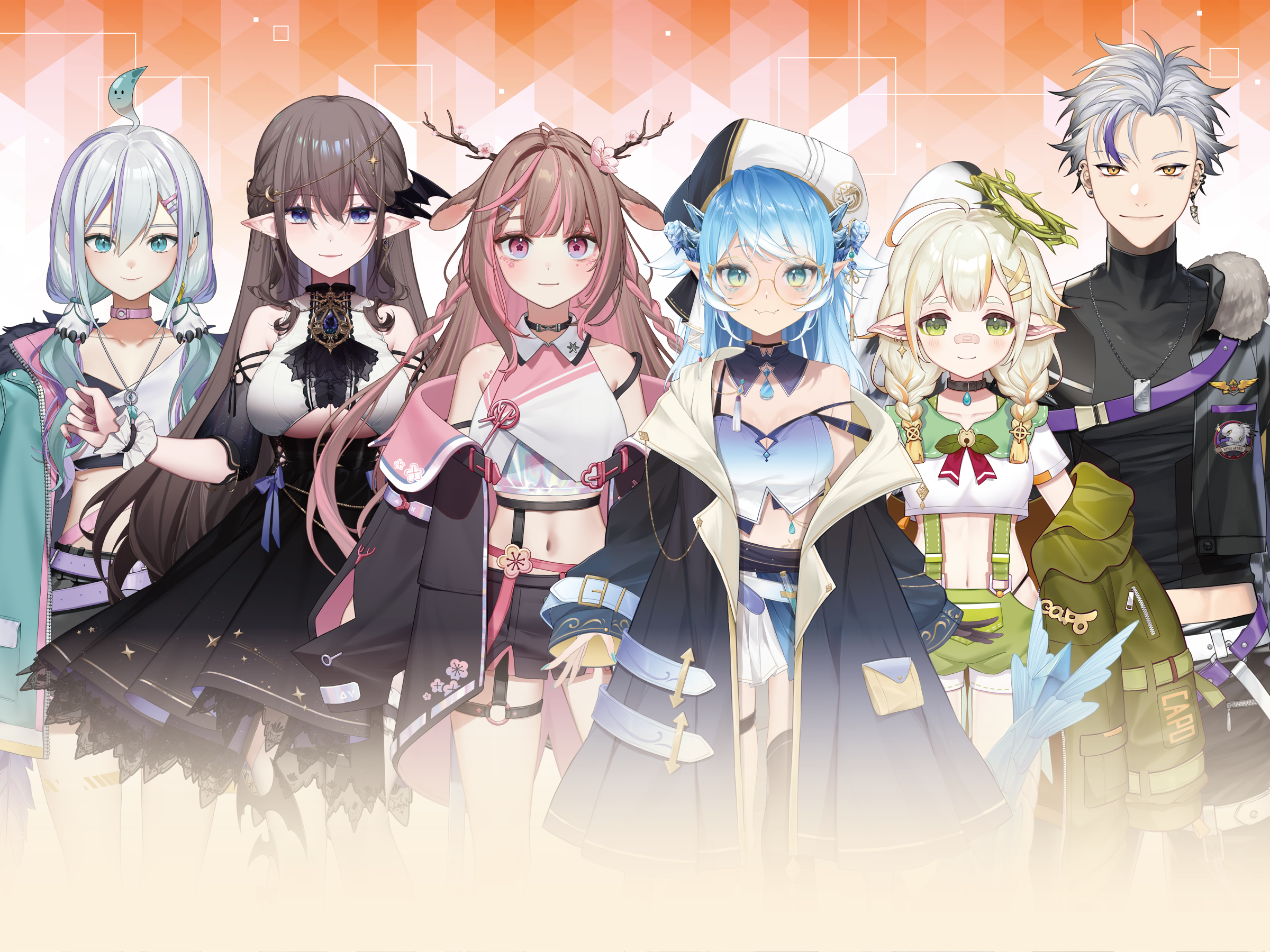 「魔競娛樂」3年推出23名VTuber,圖為一期生團體「EXITUS」。(預見娛樂提供)