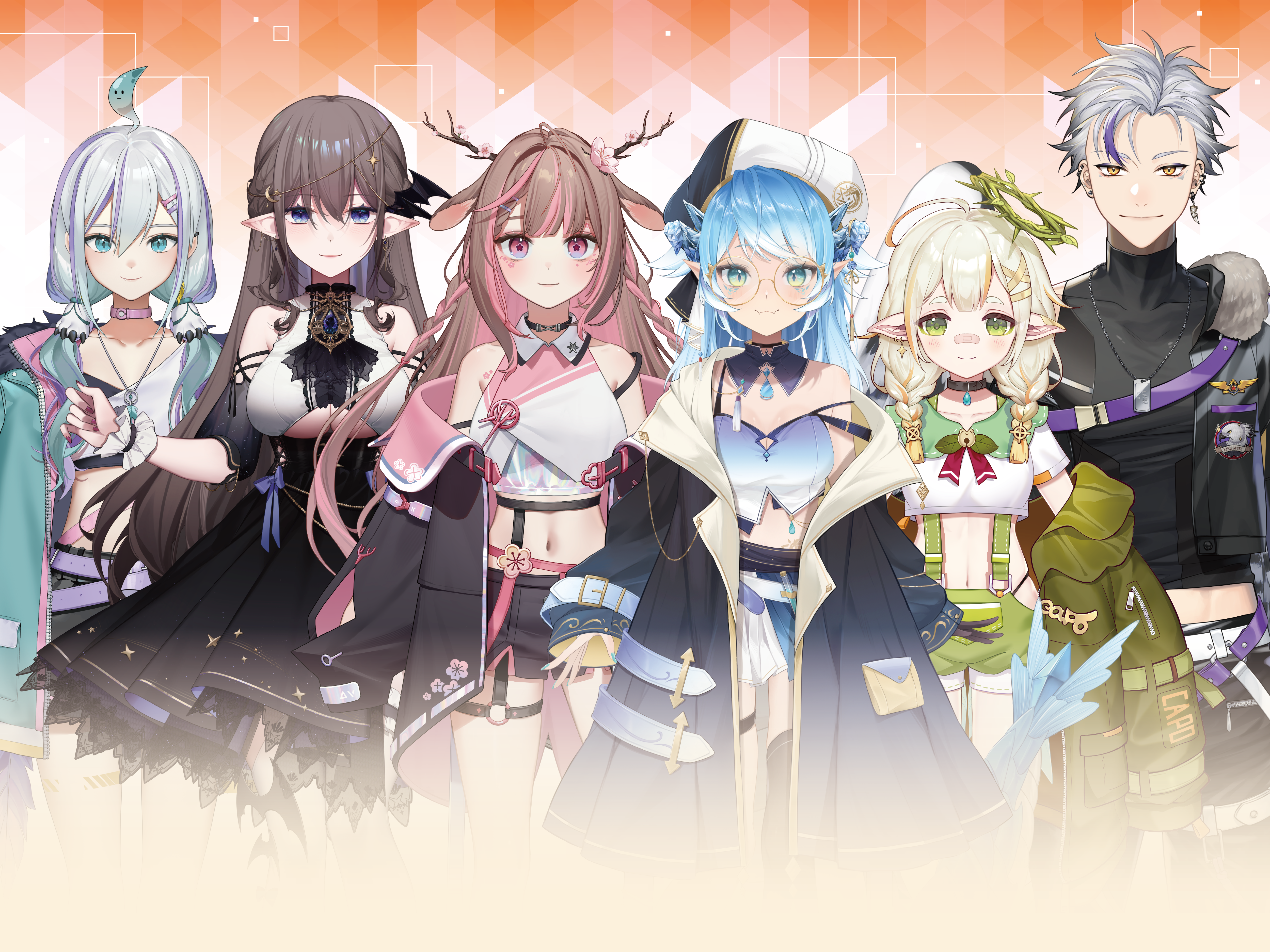 「魔競娛樂」3年推出23名VTuber，圖為一期生團體「EXITUS」。（預見娛樂提供）